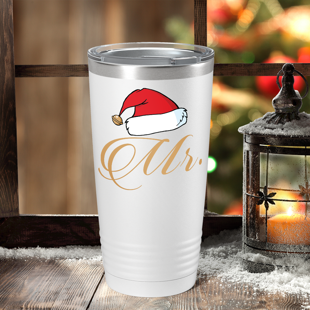Mr Clause on White Christmas 20oz Tumbler