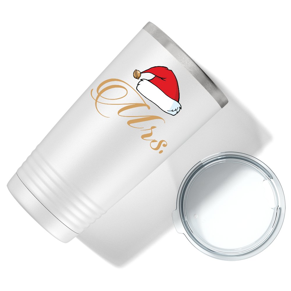 Mrs Clause on White Christmas 20oz Tumbler