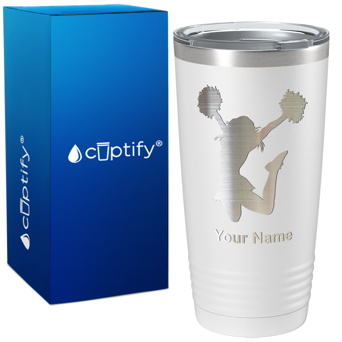 Personalized Cheerleader on 20oz Tumbler