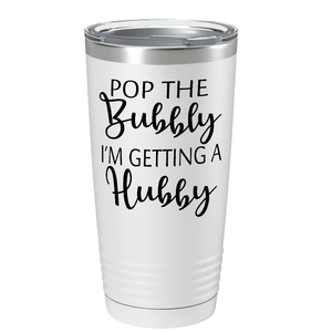 Pop the Bubbly on Stainless Steel Wedding Tumbler