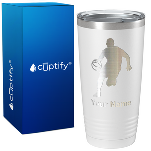 Personalized Basketball Player Silhouette Tumbler