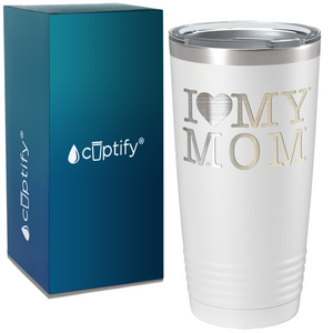 I Heart My Mom on Mom 20oz Tumbler