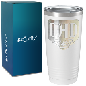 Dad Plaque on Stainless Steel Dad Tumbler