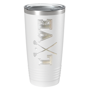 Lacrosse Love Laser Engraved on Stainless Steel Lacrosse Tumbler