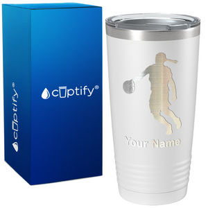 Personalized Basketball Girl Player Silhouette on 20oz Tumbler