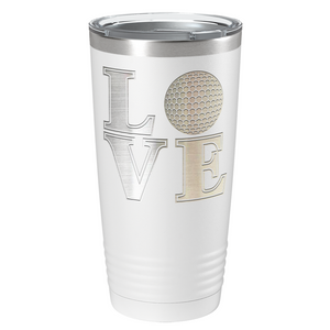 Love Golf Laser Engraved on Stainless Steel Golf Tumbler