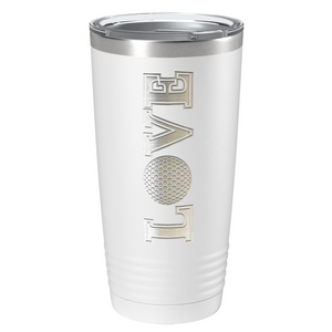 Golf Love Laser Engraved on Stainless Steel Golf Tumbler