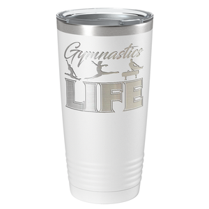 Gymnastics LIFE Silhouettes Laser Engraved on Stainless Steel Gymnastics Tumbler