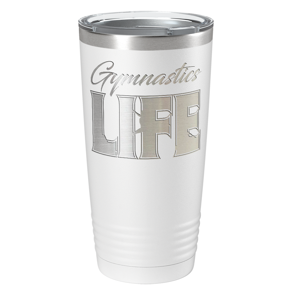 Gymnastics Life Laser Engraved on Stainless Steel Gymnastics Tumbler