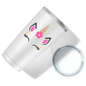 Unicorn Pink Face on 20oz Tumbler