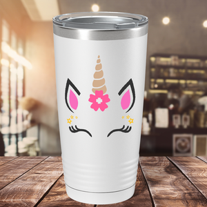 Unicorn Pink Face on 20oz Tumbler