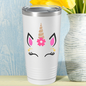 Unicorn Pink Face on 20oz Tumbler