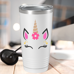 Unicorn Pink Face on 20oz Tumbler