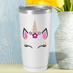 Unicorn Purple Face on 20oz Tumbler