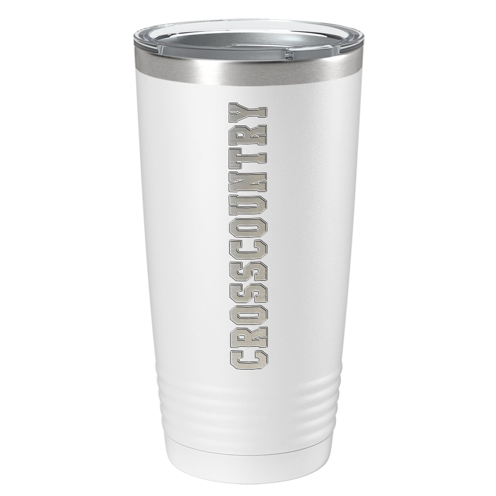 Cross Country Laser Engraved on Stainless Steel Cross Country Tumbler