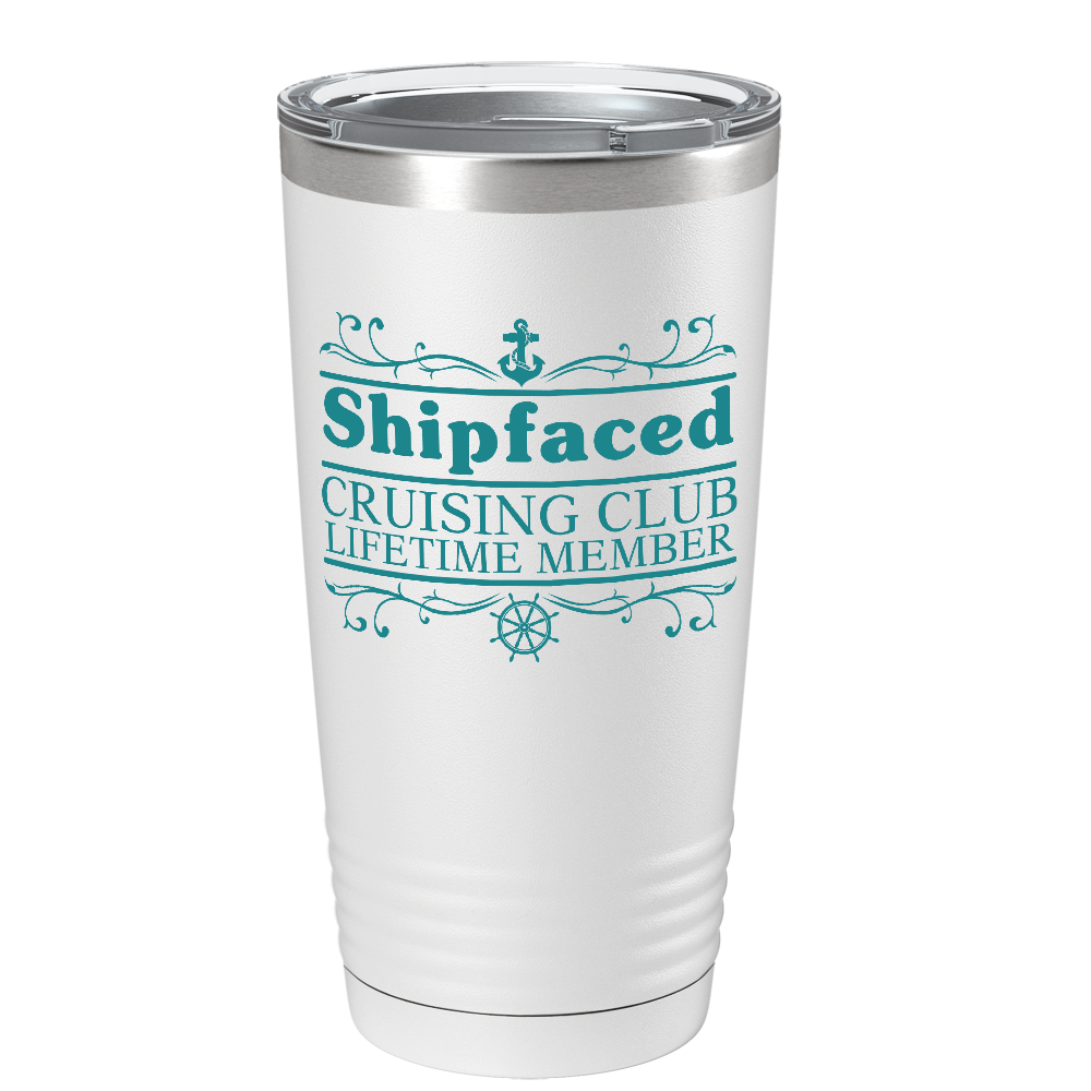 Shipfaced Cruising Club on White 20 oz Stainless Steel Tumbler