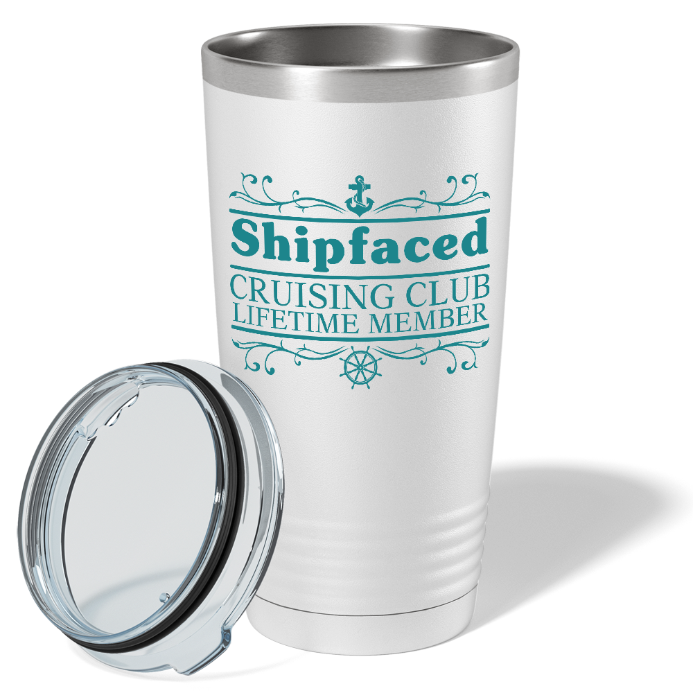 Shipfaced Cruising Club on White 20 oz Stainless Steel Tumbler
