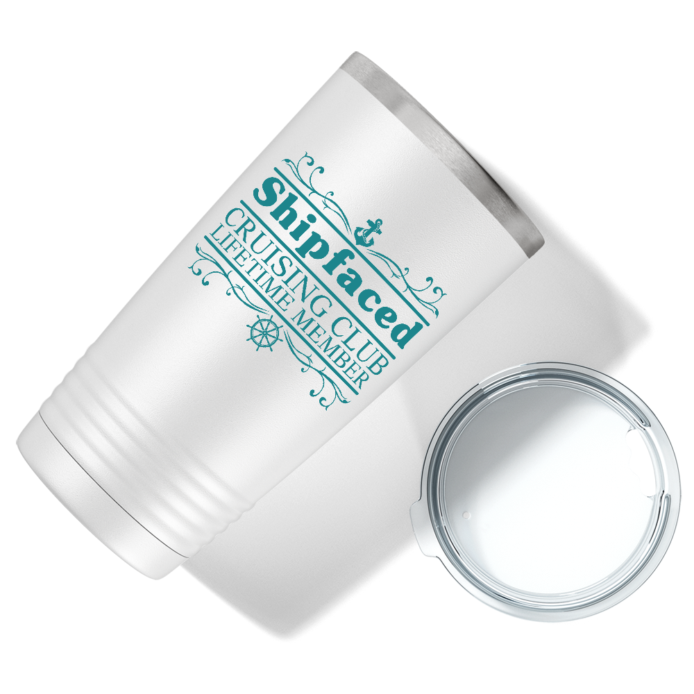 Shipfaced Cruising Club on White 20 oz Stainless Steel Tumbler