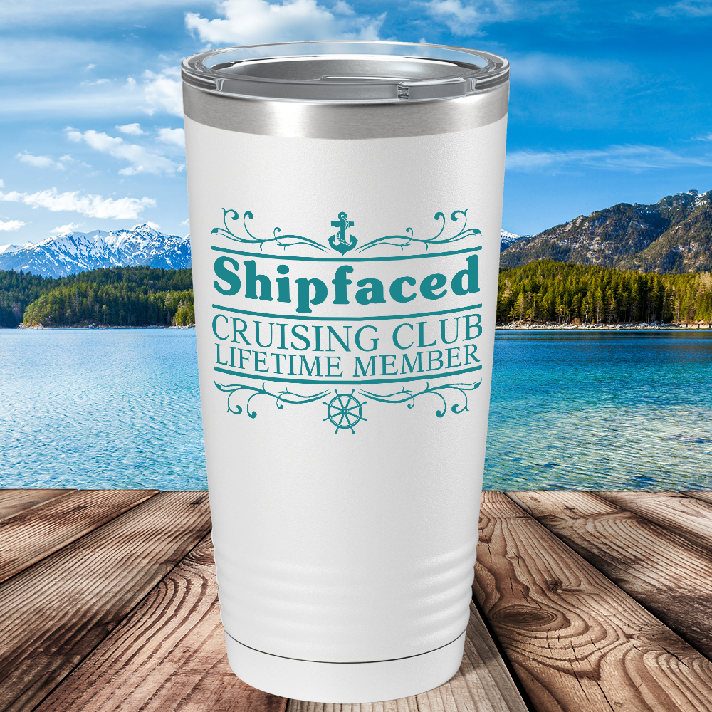 Shipfaced Cruising Club on White 20 oz Stainless Steel Tumbler