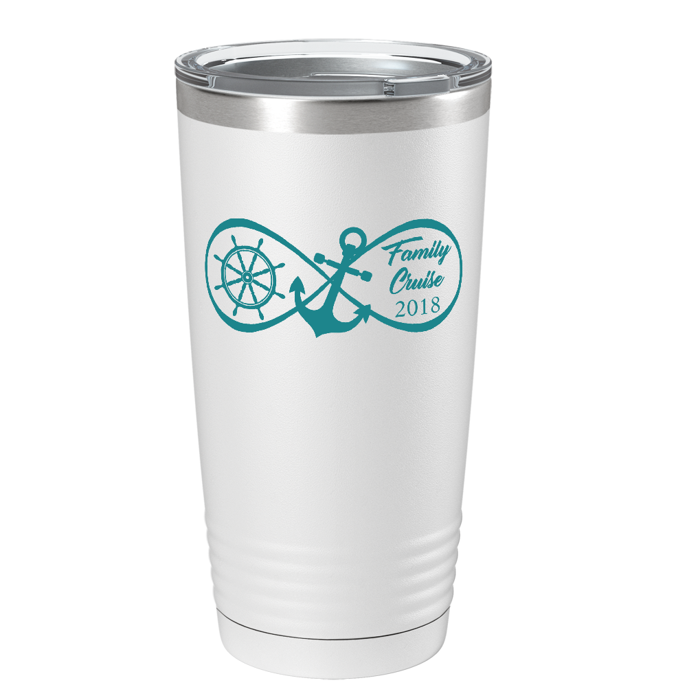 Infinity Love Family Cruise on White 20 oz Stainless Steel Tumbler