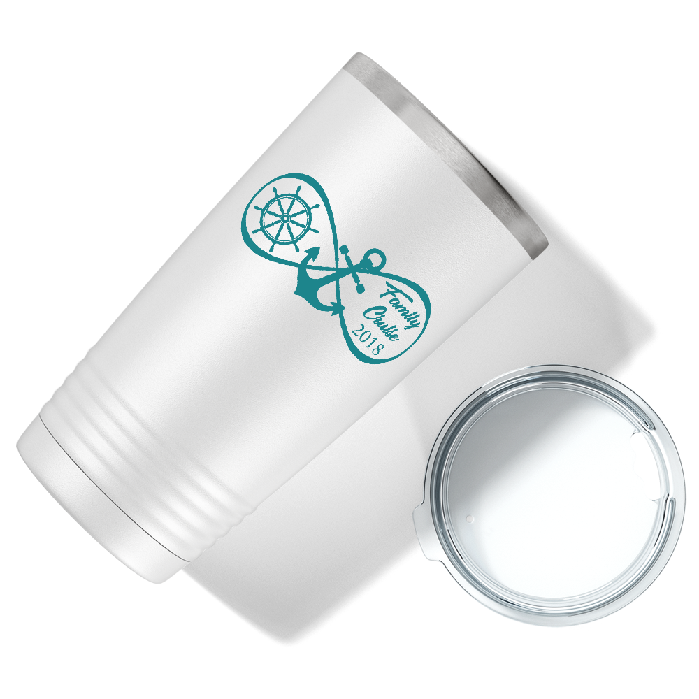 Infinity Love Family Cruise on White 20 oz Stainless Steel Tumbler