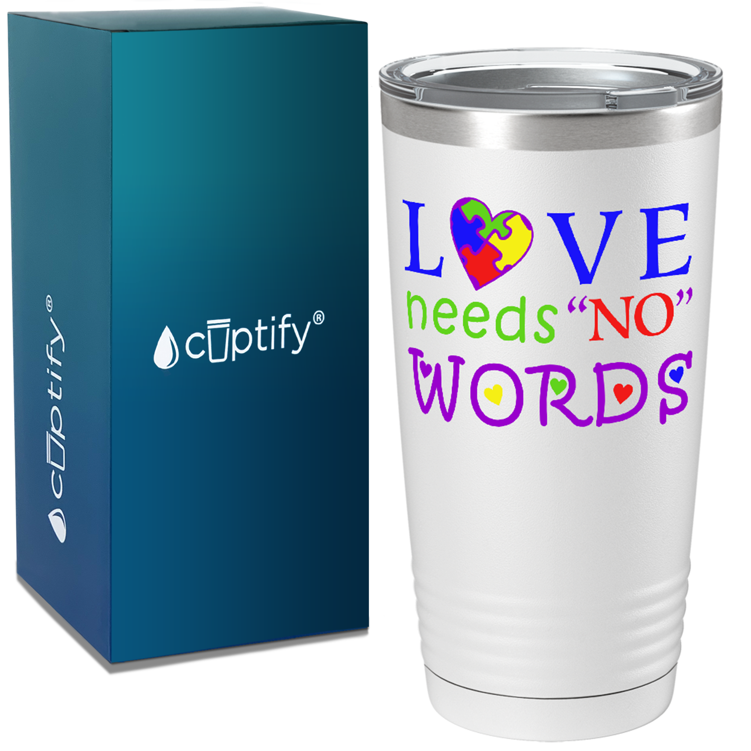 Love Needs No Words on Autism 20oz Tumbler