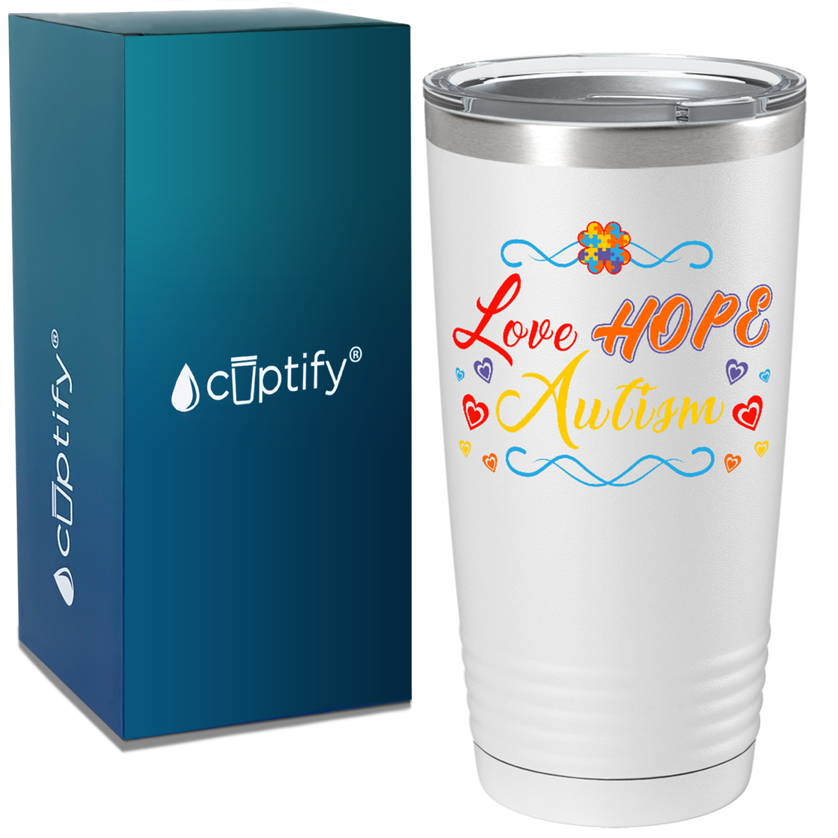 Love Hope Autism on Autism 20oz Tumbler