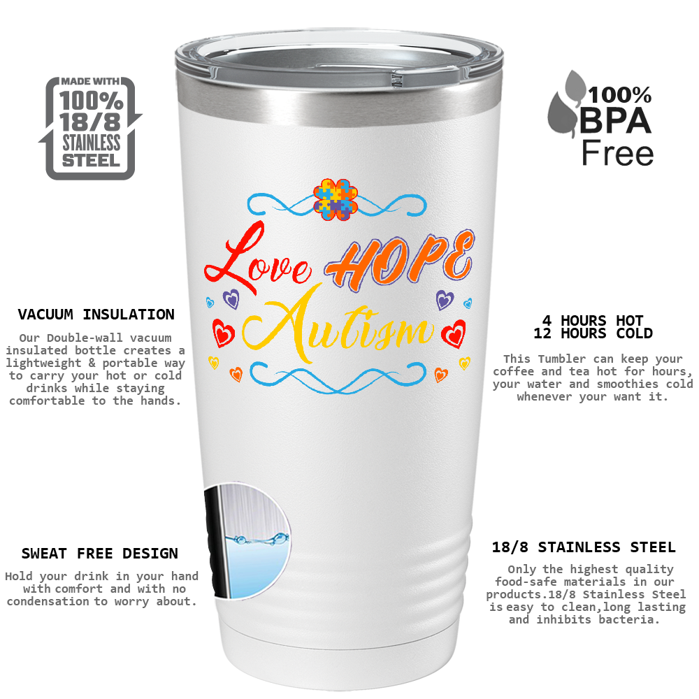 Love Hope Autism on Autism 20oz Tumbler