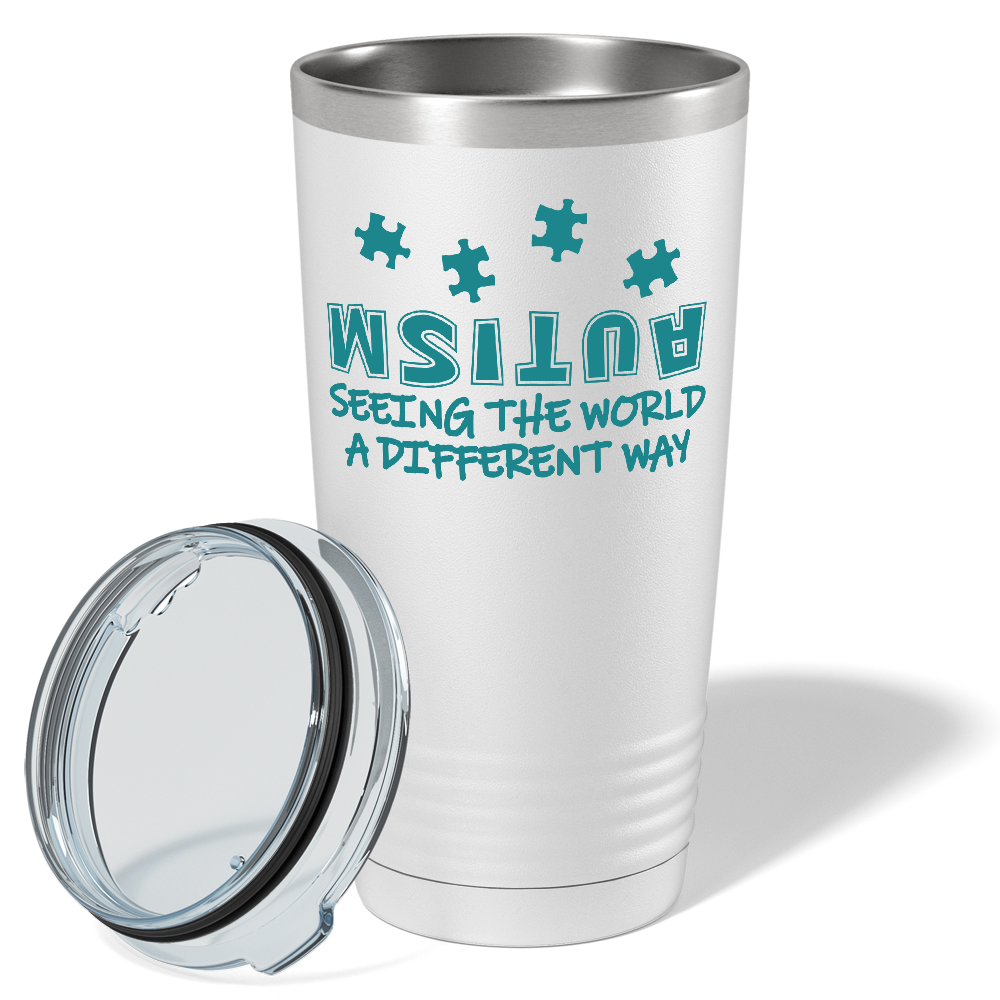 Autism Seeing the World in a Different Way on Autism 20oz Tumbler