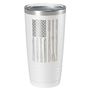 Crew American Flag Laser Engraved on Stainless Steel Crew Tumbler