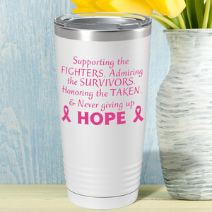 Supporting the Fighters on White 20oz Tumbler
