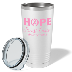 Hope Breast Cancer Awareness on White 20oz Tumbler