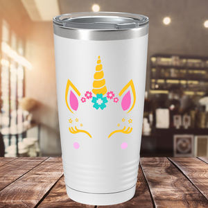 Unicorn Gold Face on 20oz Tumbler