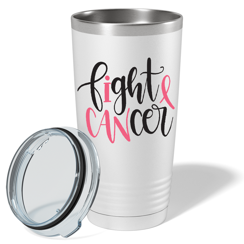 Fight Cancer on White 20oz Tumbler