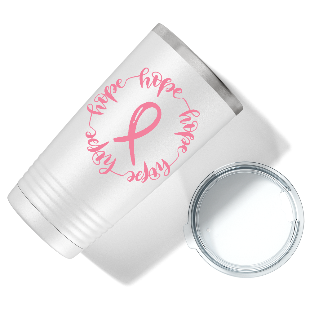 Hope Monogram Frame on White 20oz Tumbler