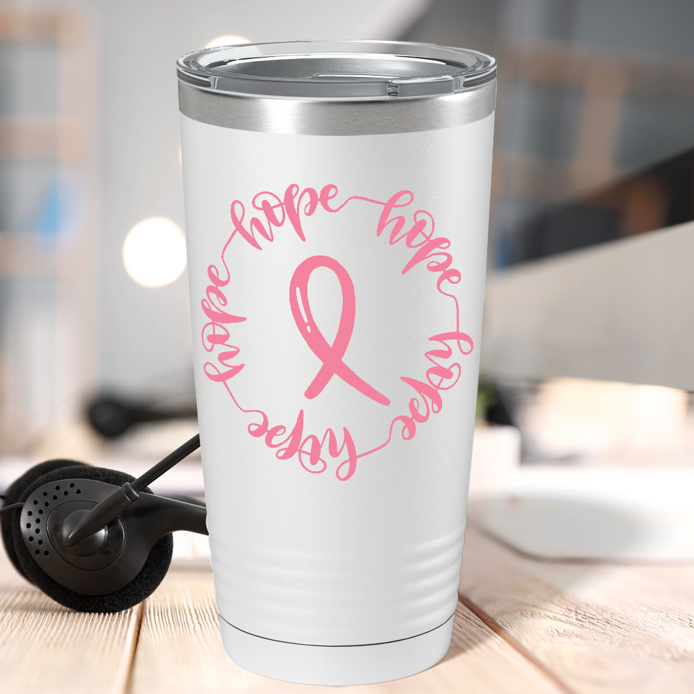 Hope Monogram Frame on White 20oz Tumbler