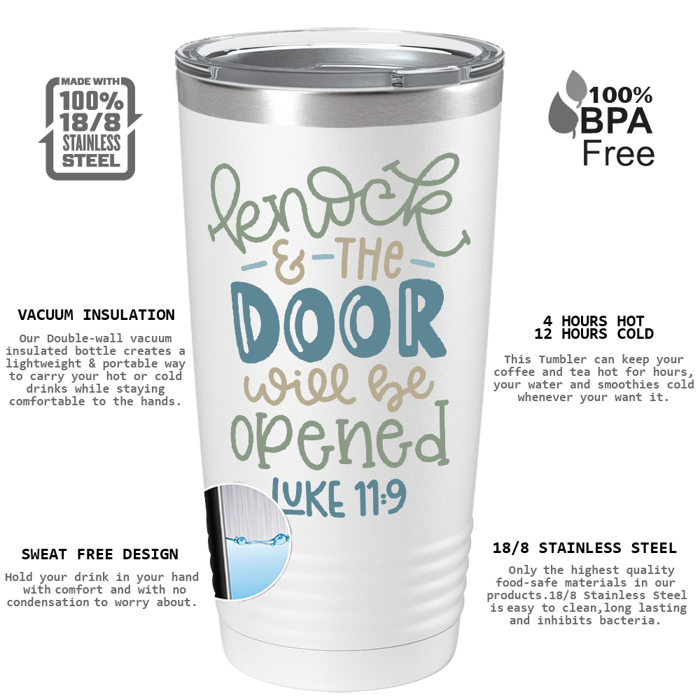 Luke 11-9 on Bible Verse 20oz Tumbler