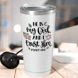 Psalm 91-2 on Bible Verse 20oz Tumbler