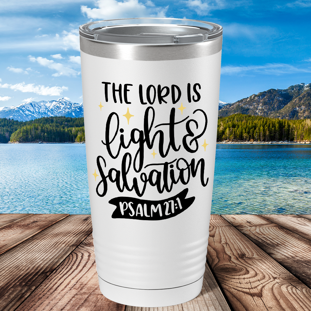 Psalm 27-1 on Bible Verse 20oz Tumbler