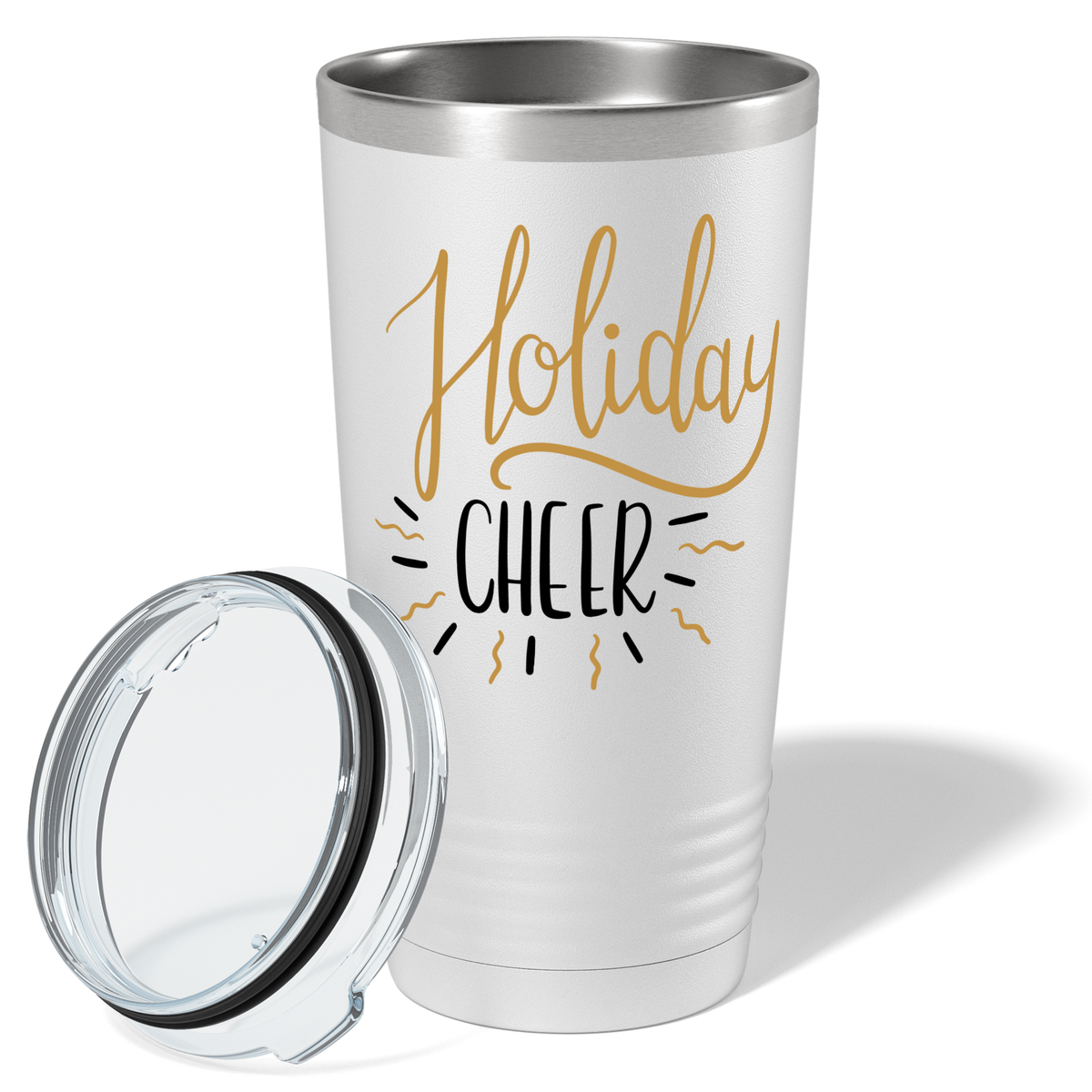 Holiday Cheer on White Christmas 20oz Tumbler