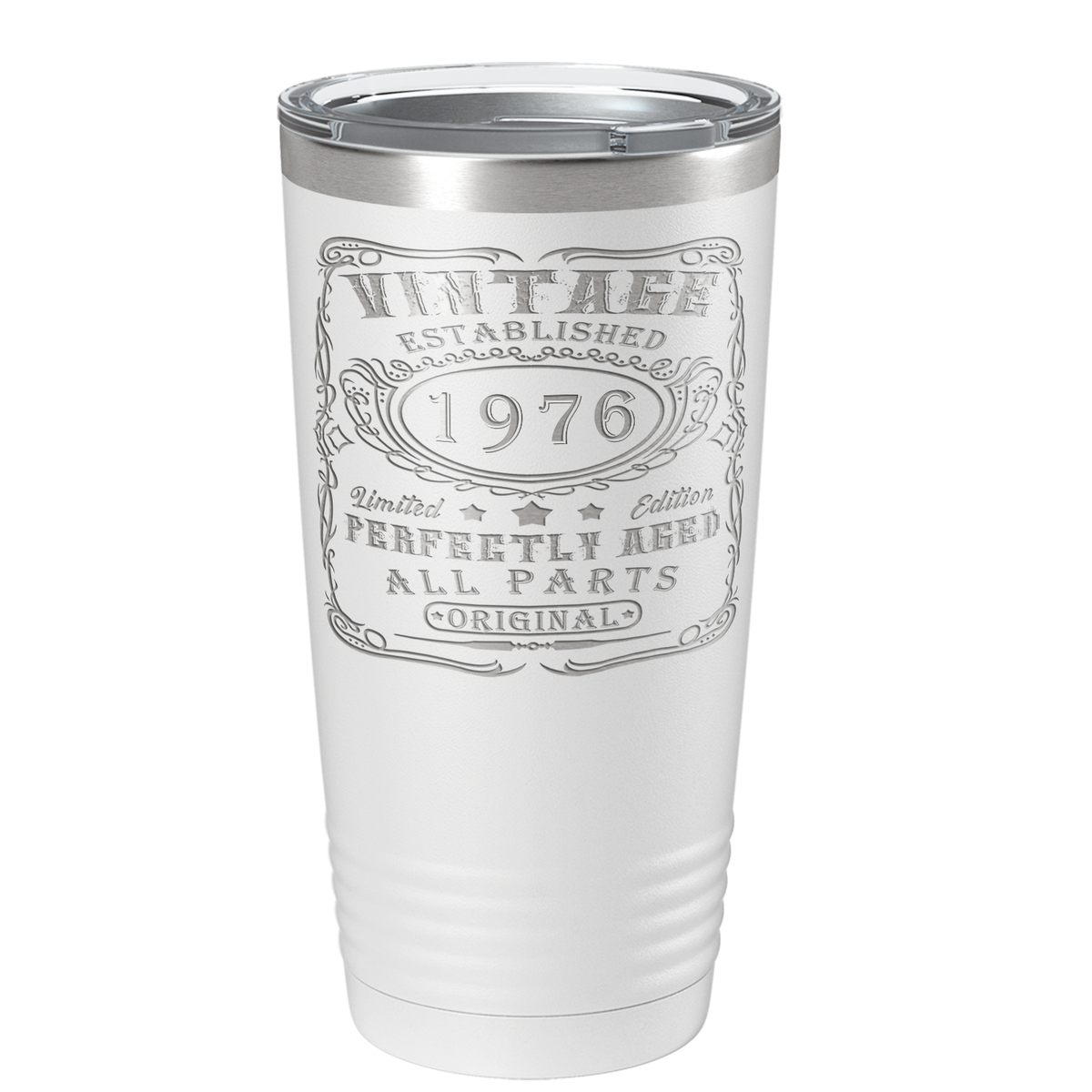 1976 Vintage Perfectly Aged 45th on Stainless Steel Tumbler