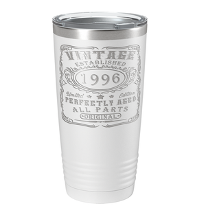 1996 Vintage Perfectly Aged 25th on Stainless Steel Tumbler