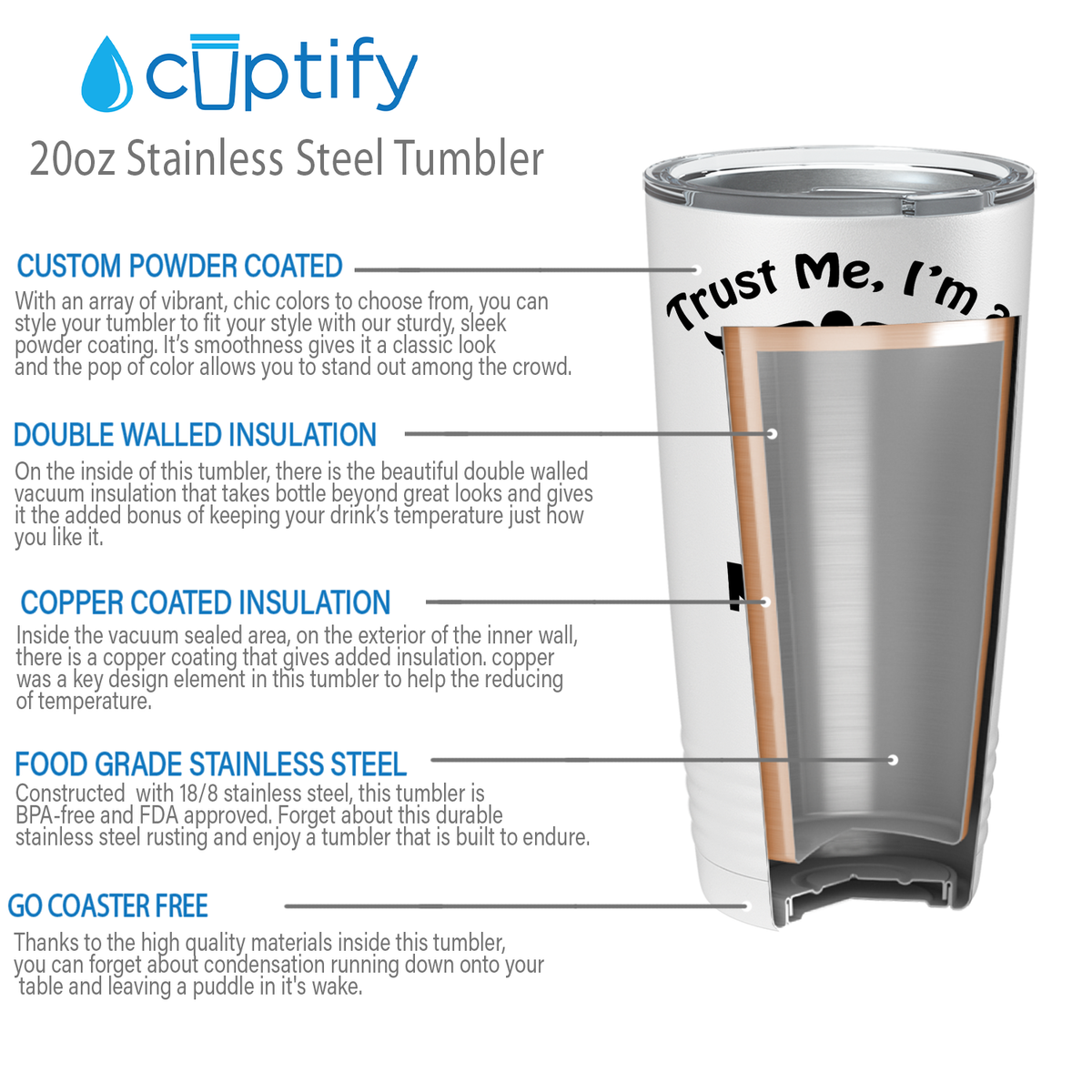 Trust Me, I'm a Nurse UnicoRN 20oz Nurse Tumbler