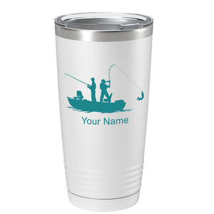 Fishing on a Boat on Stainless Steel Fishing Tumbler