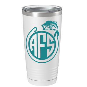 Monogram Fishing on Stainless Steel Fishing Tumbler