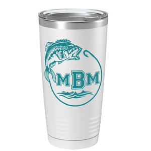 Fishing Monogram on Stainless Steel Fishing Tumbler