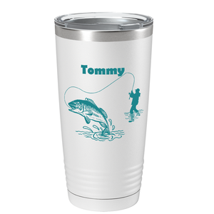 Personalized Fishing on Stainless Steel Fishing Tumbler