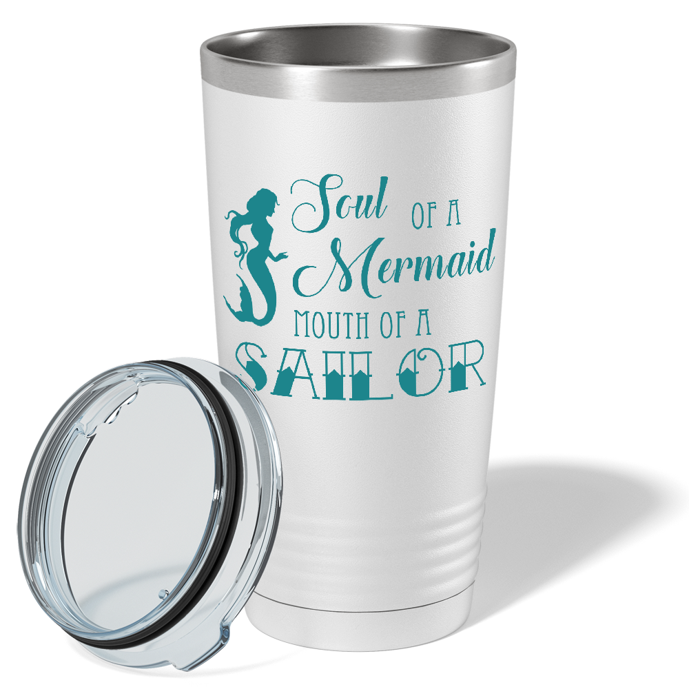 Soul of a Mermaid on White Mermaid 20oz Tumbler