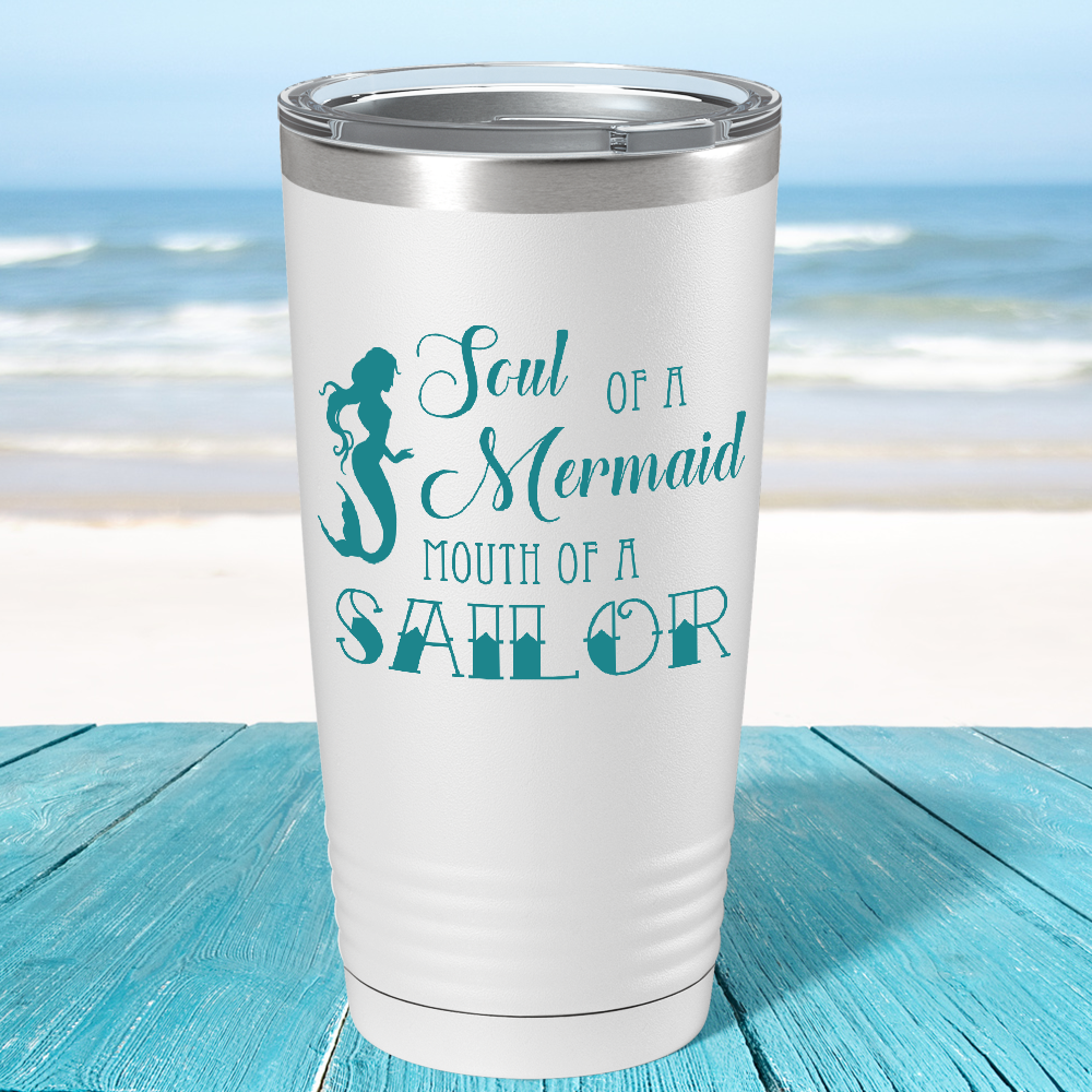 Soul of a Mermaid on White Mermaid 20oz Tumbler