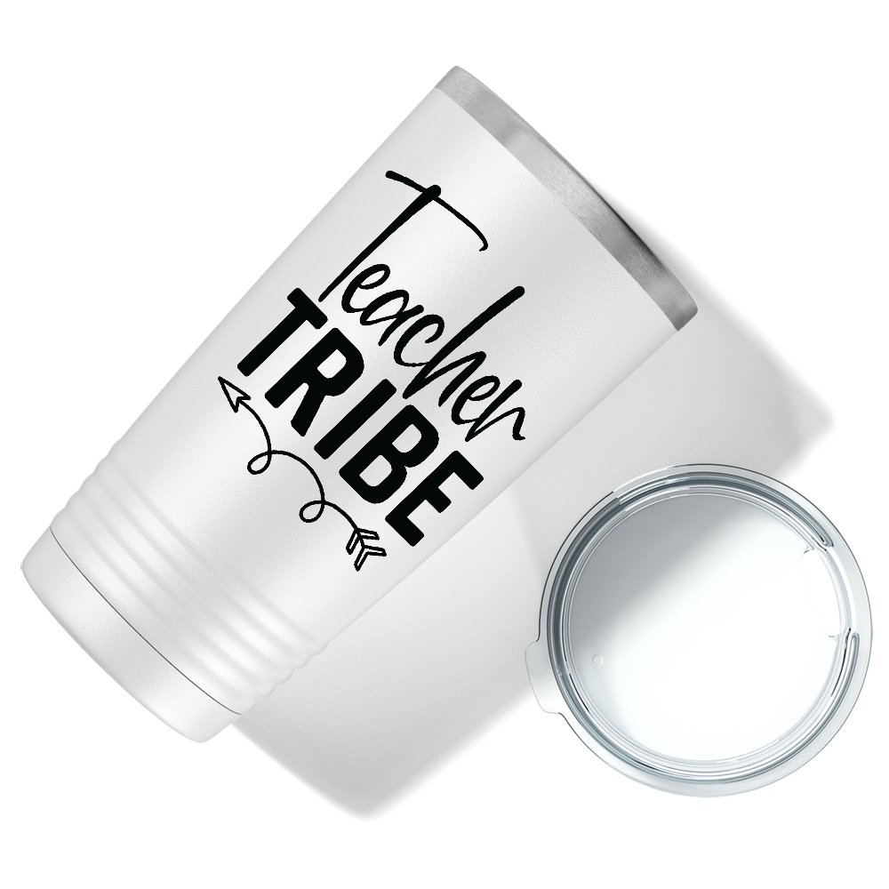 Teacher Tribe on White 20oz Tumbler